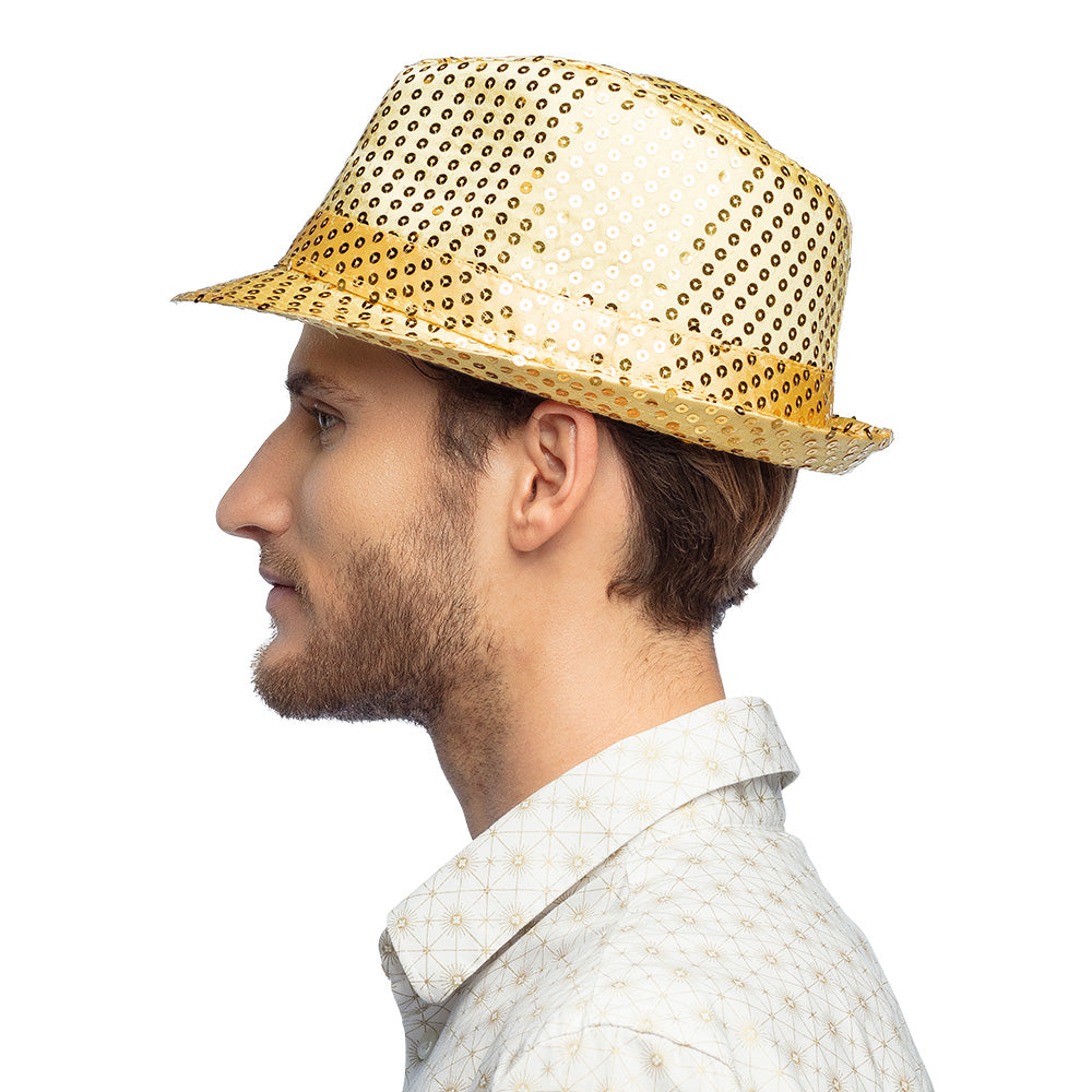 Chapeau Haut de Forme Paillettes - 12 Couleurs Assorties