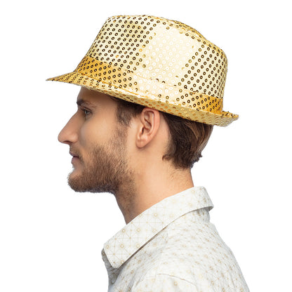 Chapeau Haut de Forme Paillettes - 12 Couleurs Assorties