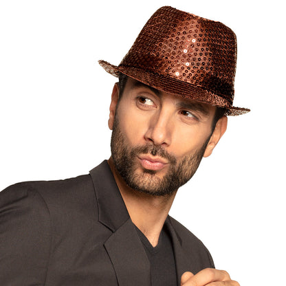 Chapeau Haut de Forme Paillettes - 12 Couleurs Assorties