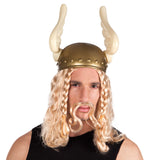 Casque Viking avec Cornes Beige et Accessoires de Guerrier