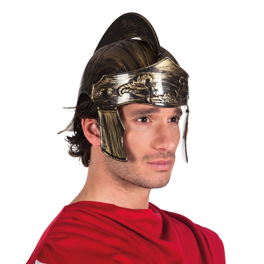 Casque Gladiateur Romain Doré - Accessoire Déguisement Guerrier
