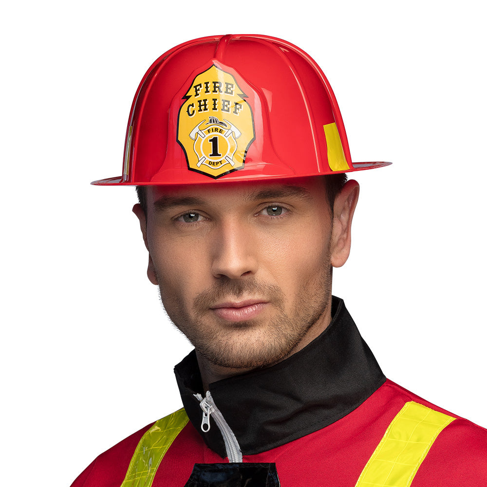 Casque Pompier Fire Chief Rouge - Déguisement Professionnel