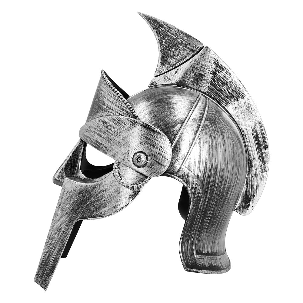 Casque Gladiateur Romain Noir - Accessoire Déguisement Guerrier