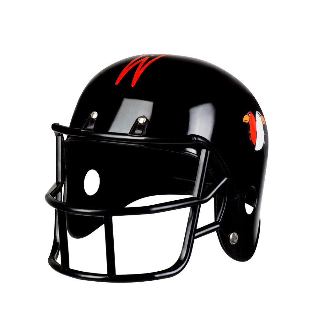 Casque Football Américain Noir avec Logo W - Déguisement Adulte