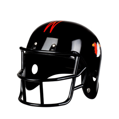 Casque Football Américain Noir avec Logo W - Déguisement Adulte