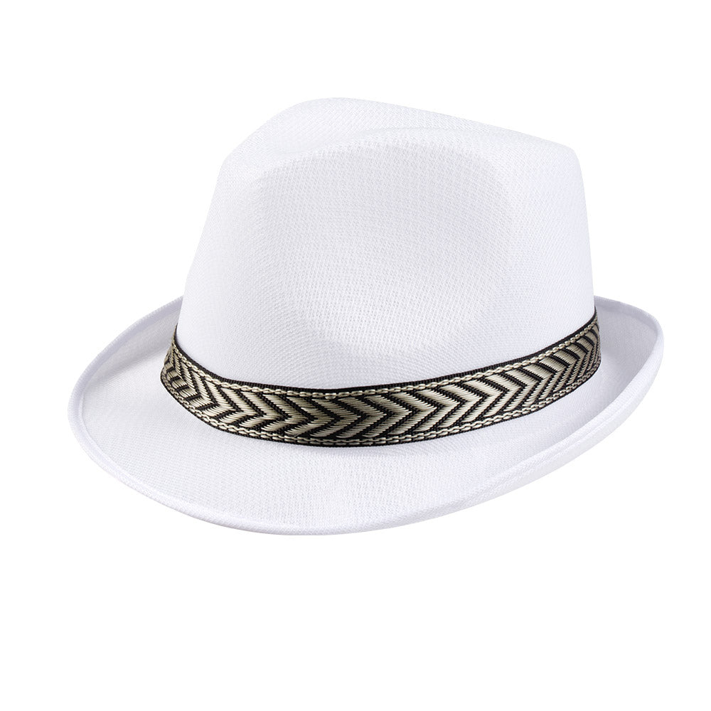 Chapeau Paille Coloré Adulte avec Bande Imprimée