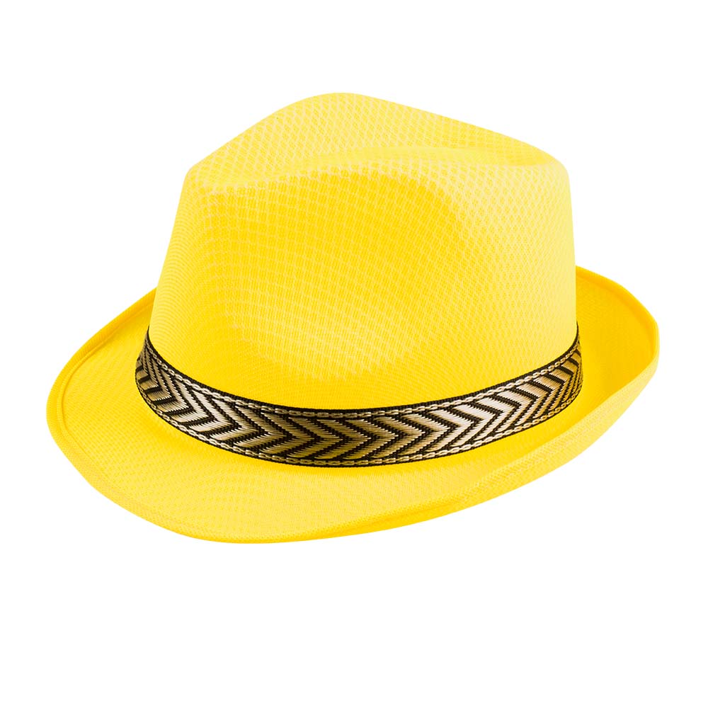 Chapeau Paille Coloré Adulte avec Bande Imprimée