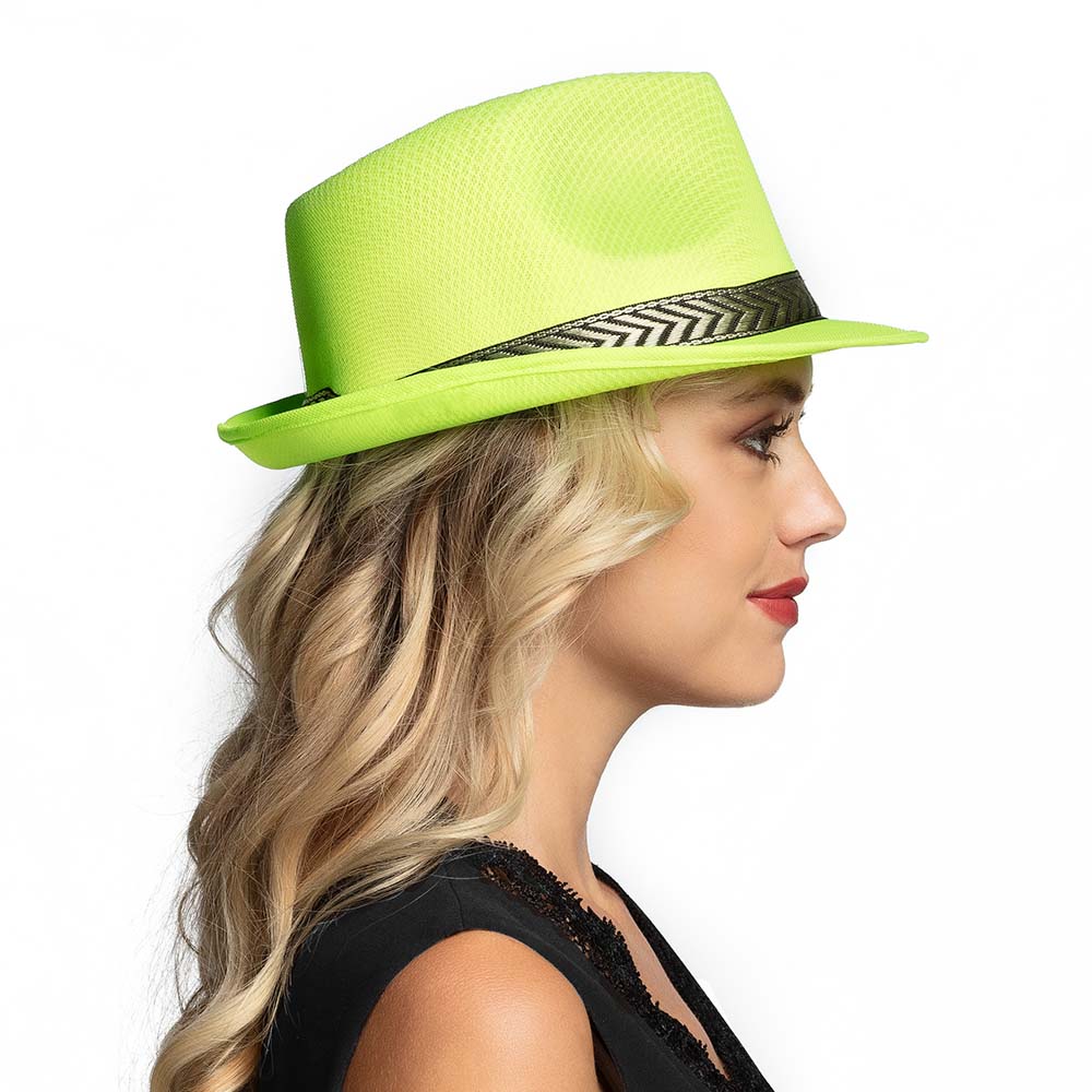 Chapeau Paille Coloré Adulte avec Bande Imprimée