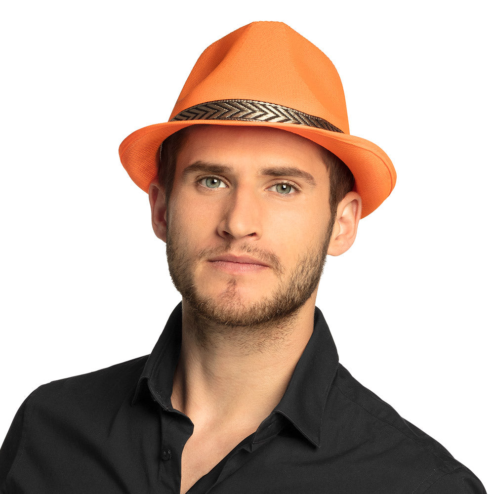 Chapeau Paille Coloré Adulte avec Bande Imprimée