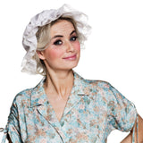 Bonnet Blanc Volantés Rétro - Accessoire Déguisement Vintage