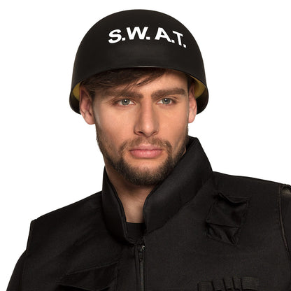 Casque S.W.A.T. Noir - Déguisement Policier Adulte
