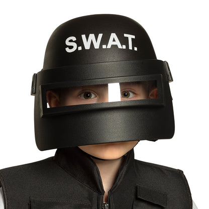 Casque S.W.A.T. Noir Enfant - Déguisement Police