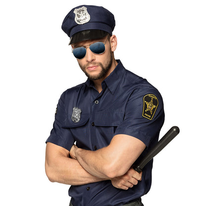 Kit Déguisement Policier Complet - Casquette, Badge, Matraque & Lunettes
