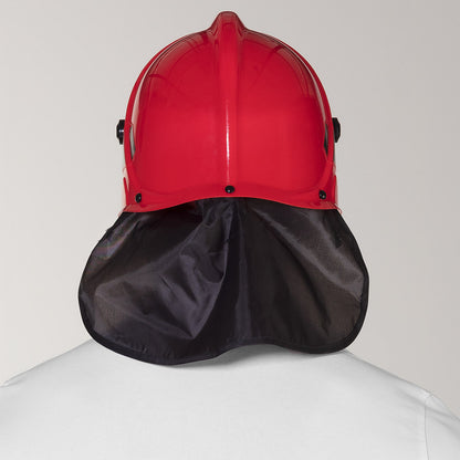 Casque Pompier Rouge avec Visière et Protection Nuque