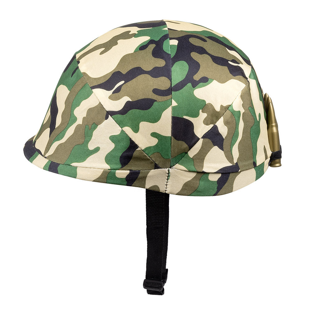 Casque Militaire Camouflage Woodland avec Housse Tissu