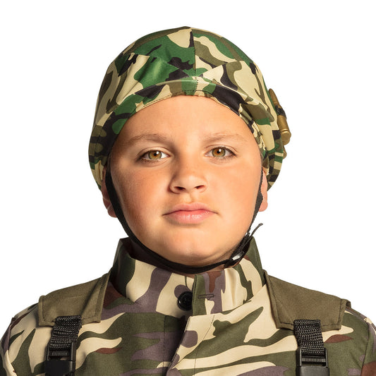 Casque Militaire Enfant Camouflage Avec Balles Dorées