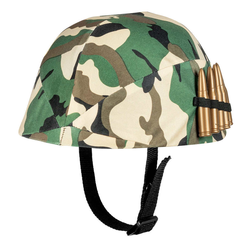 Casque Militaire Enfant Camouflage Avec Balles Dorées
