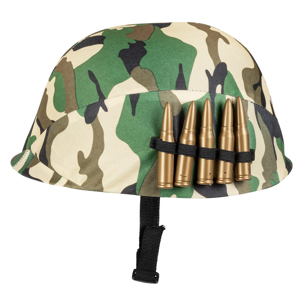 Casque Militaire Enfant Camouflage Avec Balles Dorées