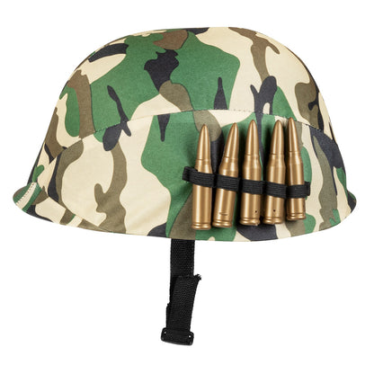Casque Militaire Enfant Camouflage Avec Balles Dorées