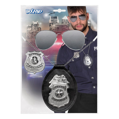Kit Police Spécial avec Lunettes, Badge et Chaîne
