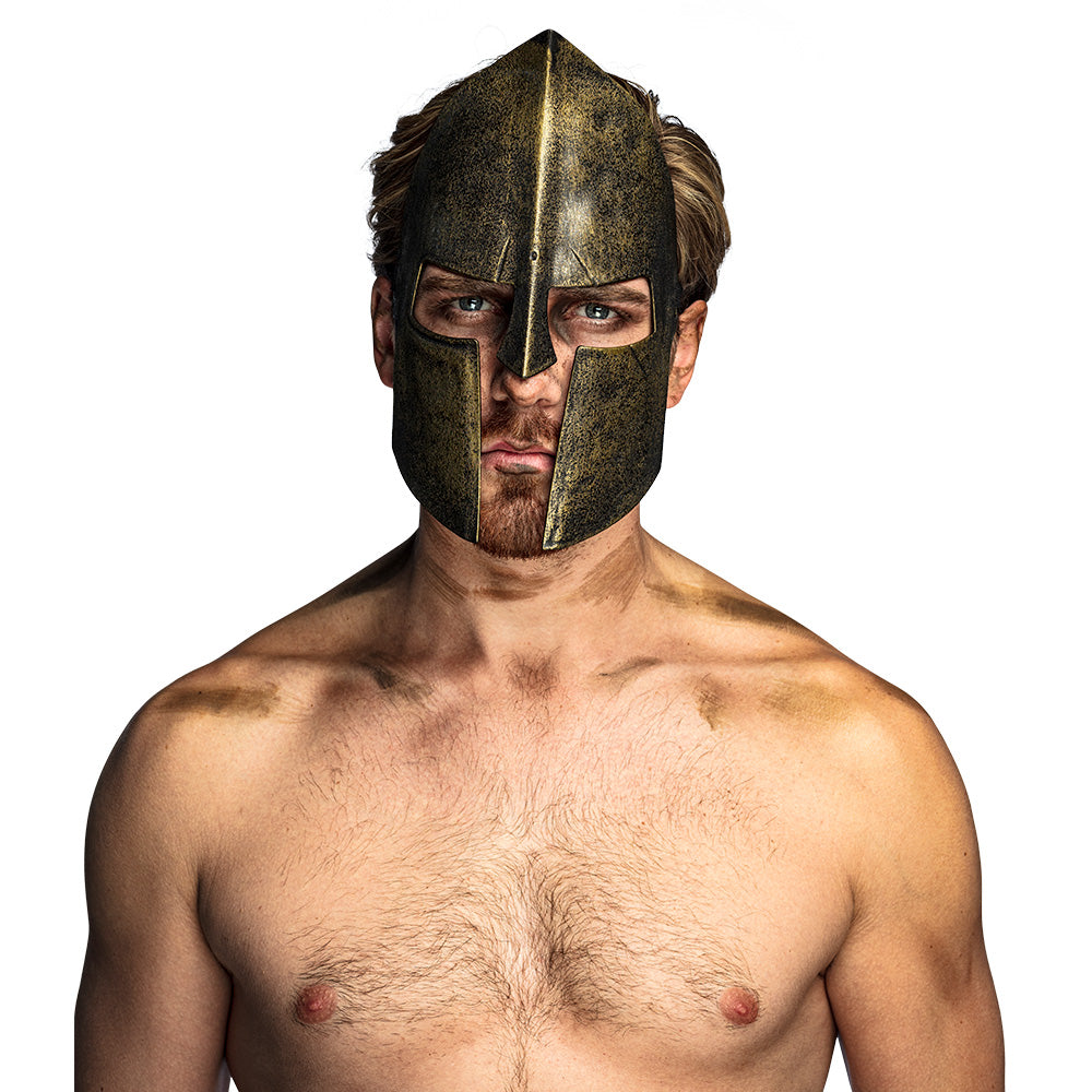 Casque Gladiateur Antique Doré - Déguisement Guerrier Spartiate