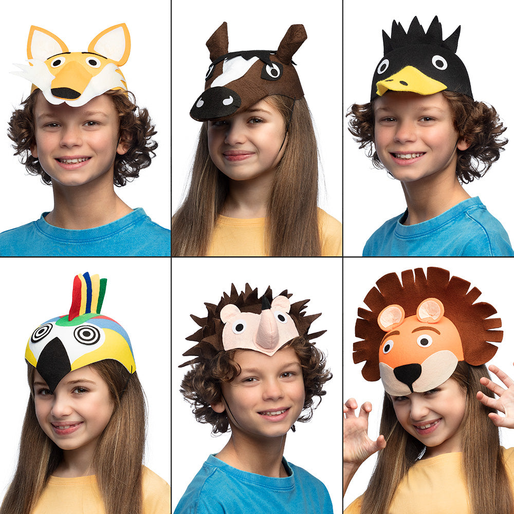 Masque Animal Enfant - 6 Designs Amusants pour Déguisement