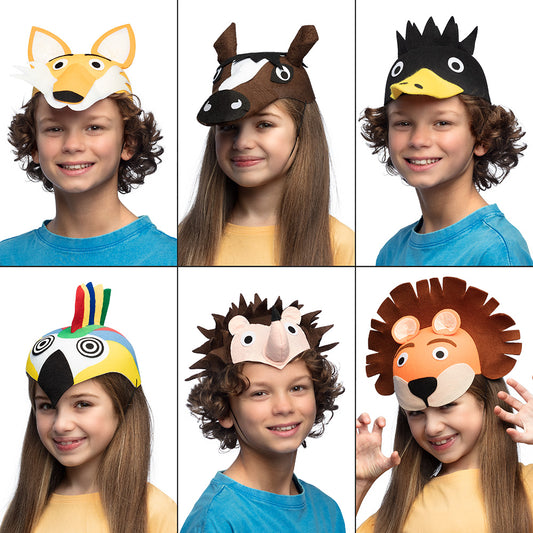 Masque Animal Enfant - 6 Designs Amusants pour Déguisement