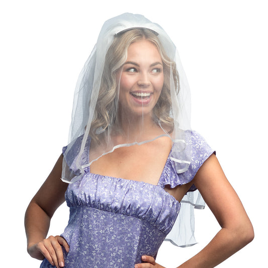Voile de Communion Blanc avec Diadème - Accessoire de Fête
