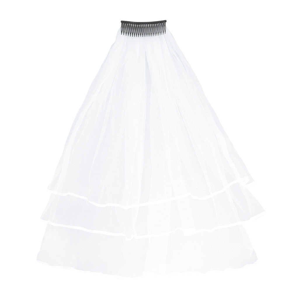 Voile de Communion Blanc avec Diadème - Accessoire de Fête