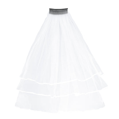 Voile de Communion Blanc avec Diadème - Accessoire de Fête