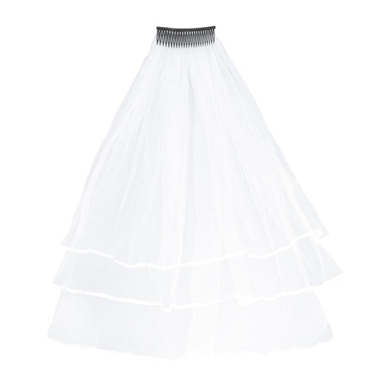 Voile de Communion Blanc avec Diadème - Accessoire de Fête