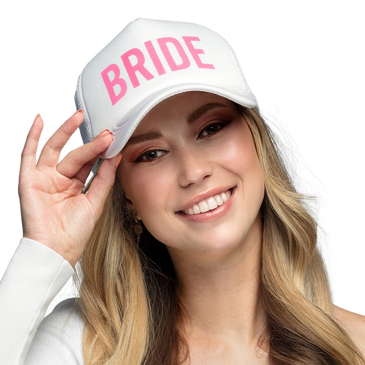 Casquette Trucker BRIDE Rose Fluo - Enterrement Vie Jeune Fille