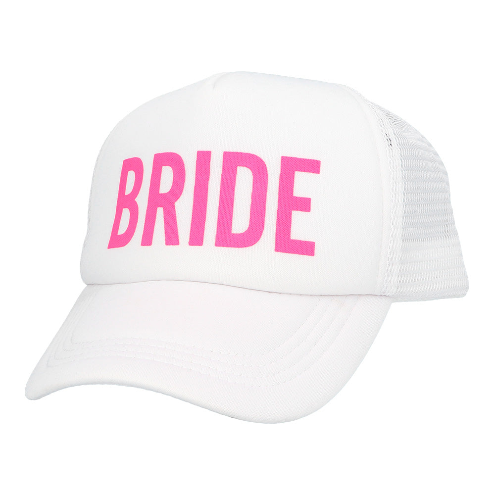 Casquette Trucker BRIDE Rose Fluo - Enterrement Vie Jeune Fille