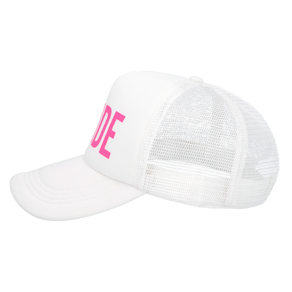 Casquette Trucker BRIDE Rose Fluo - Enterrement Vie Jeune Fille