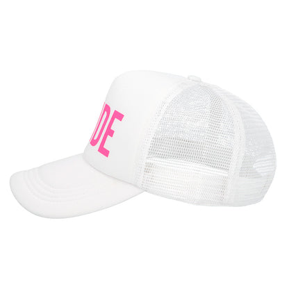Casquette Trucker BRIDE Rose Fluo - Enterrement Vie Jeune Fille