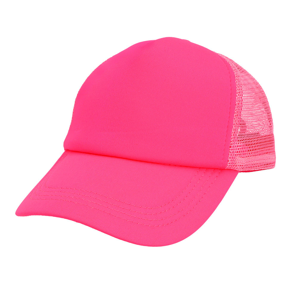 Casquette Trucker Rose Fluo Filet - UV Blacklight