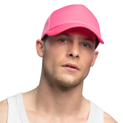 Casquette Trucker Rose Fluo Filet - UV Blacklight