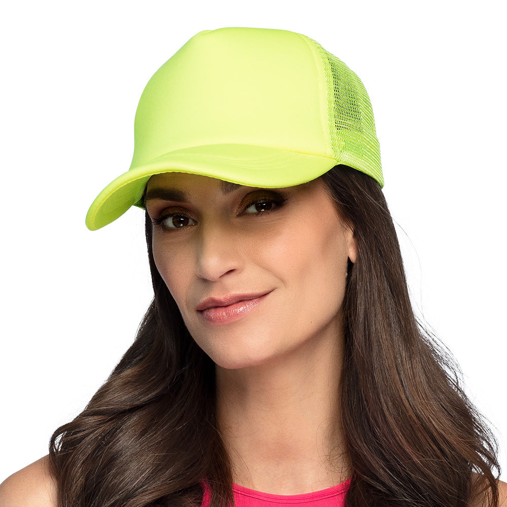 Casquette Néon Fluo UV Blacklight - Accessoire Fête Rave Party