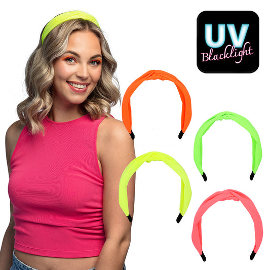 Serre-tête fluo UV Blacklight - 4 couleurs néon