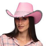 Chapeau Cowboy Rose Paillettes - Accessoire Fête Adulte