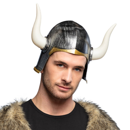 Casque Viking Cornes Blanches - Déguisement Guerrier Nordique