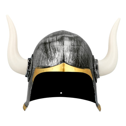 Casque Viking Cornes Blanches - Déguisement Guerrier Nordique