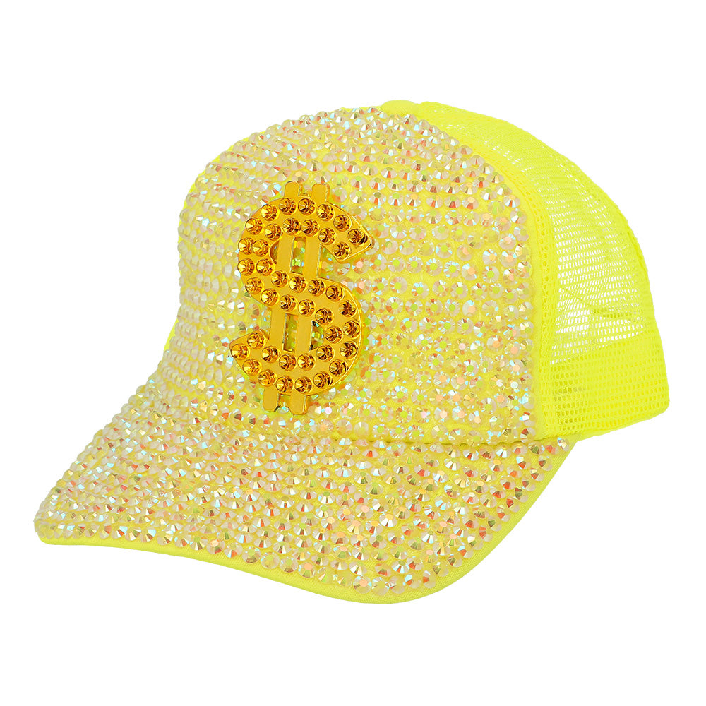 Casquette Sequins Dollars Fluo - Accessoire Disco Party
