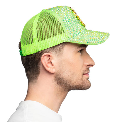 Casquette Sequins Dollars Fluo - Accessoire Disco Party