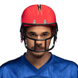 Casque Football Américain Rouge avec Grille - Déguisement Adulte