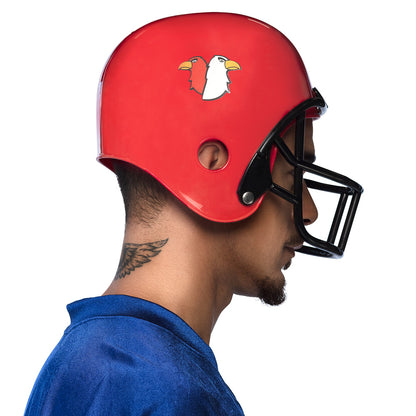 Casque Football Américain Rouge avec Grille - Déguisement Adulte