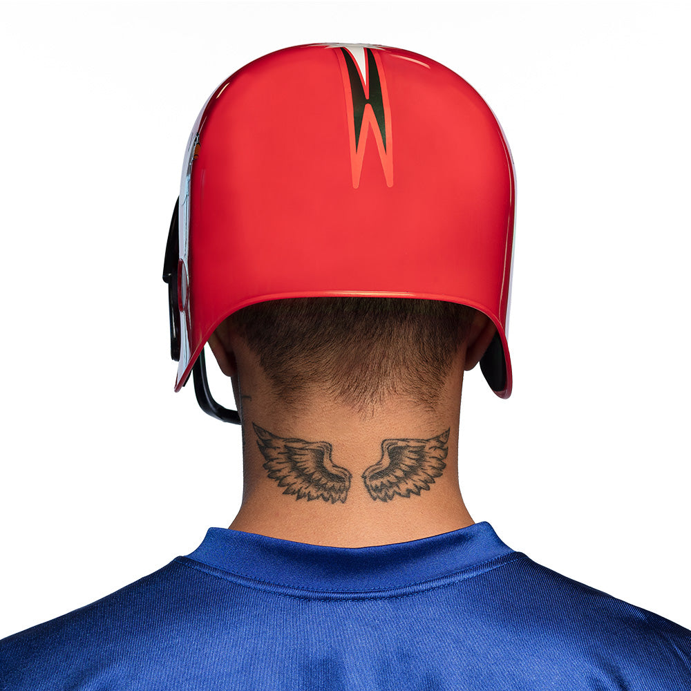 Casque Football Américain Rouge avec Grille - Déguisement Adulte