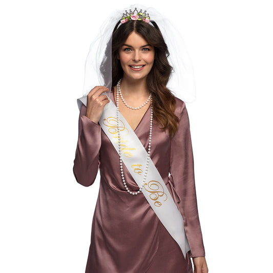 Kit Mariée Evjf avec Voile, Écharpe et Accessoires
