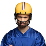 Casque Football Américain Jaune Rayures Violettes
