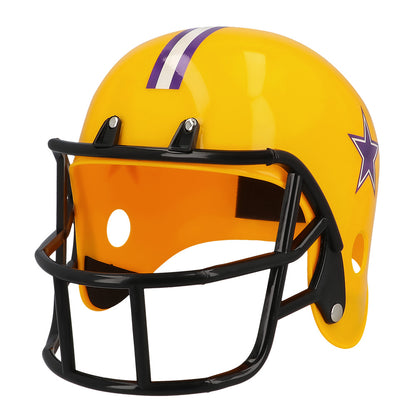 Casque Football Américain Jaune Rayures Violettes